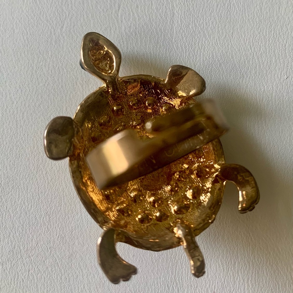 Turtle Ring Ab Crystals Adjustable - image 5